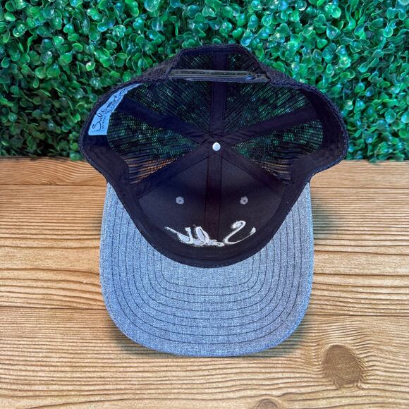 Adult Salt Strong Trucker Snapback Gray Hat Fishing Cap Great Gift - Picture 2 of 8